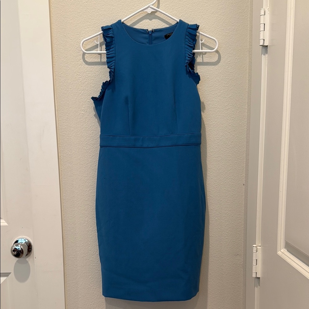 Anne Taylor Blue Sleeveless Dress